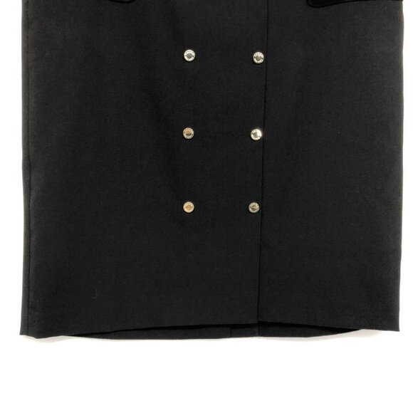 Calvin Klein Black Gold buttoned Knee Length Pencil Skirt size 12 - Picture 7 of 14